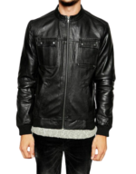Black Smith Slim Fit Zipper Jacket Sale