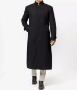 McGhee Black Wool Trench Coat Men Zing Apparel