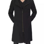 Modern Fit Wool Long Coat, Black Zing Apparel