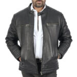 Boston Harbour Leather Jacket Black