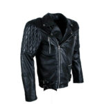 Brando Quilted Style Sheep Skin Leather Jacket Buy