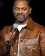Mike Epps Brown Leather Jacket