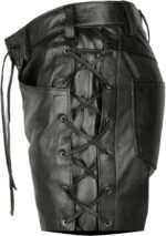 Buy_Black_Side_Laced_Short_Soft_Slim_Casual