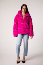 Buy Blue Revival Womens Mob Wife Unreal Leather Fur Jacket