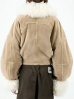 Emily In Paris S04 Camille Razat Faux Fur Trim Suede Jacket - Image 3