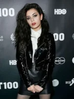 Charli XCX Black Biker Leather Jacket
