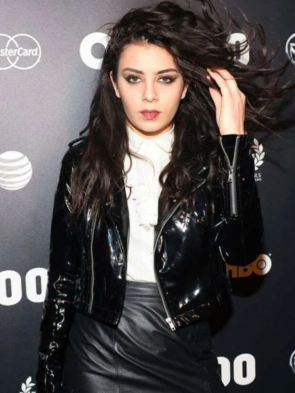 Charli XCX Black Biker Leather Jacket