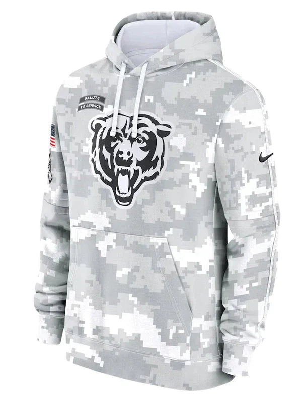 Salute To Service Chicago Bears Camo 2024 Hoodie Zing Apparel
