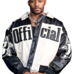 Christopher Meyer Black and White Leather Jacket