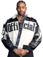 Christopher Meyer Black and White Leather Jacket