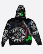 Chrome-Hearts-Stencil-Pullover-Hoodie-Black-Multicolor