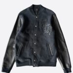 Chrome Hearts Leather Varsity Jacket