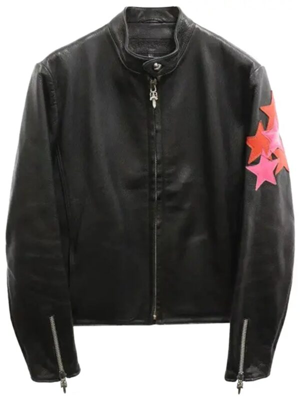 Chrome Hearts Star Patch Leather Jacket