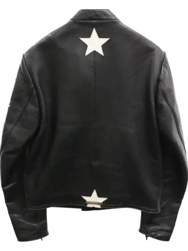 Chrome Hearts Star Patch Leather Racing Jacket