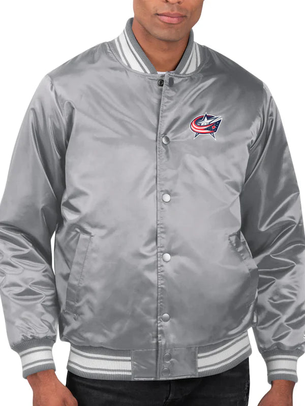 Columbus Blue Jackets Starter Jacket Grey