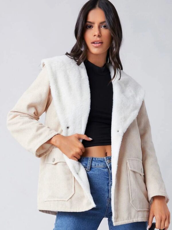 Contrast-Teddy-Collar-Flap-Pocket-Cord-Jacket