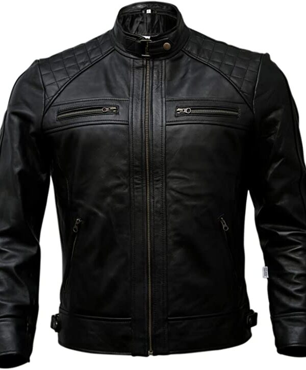 Cuir Dor Men Genuine Leather Biker Jacket