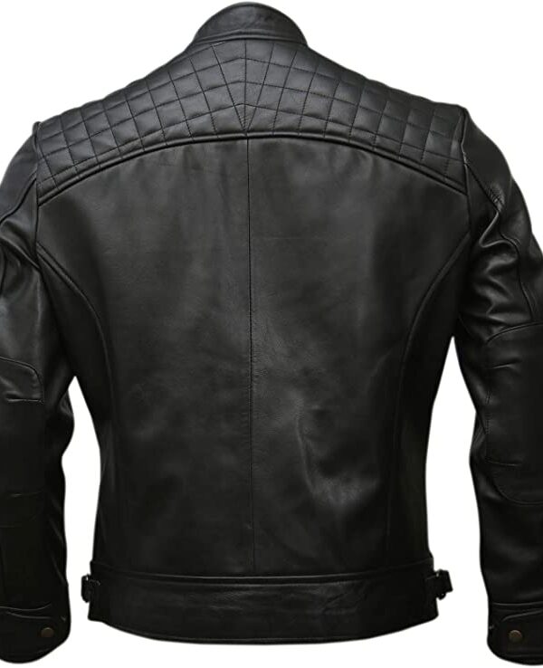 Cuir Dor Men Genuine Leather Biker Jacket For Sale