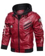 Cyberpunk-2077-Premium-Hooded-Samurai-Gaming-Red-Leather-Jacket