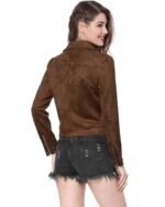 Dark-Brown-Faux-Suede-Biker-Jacket-back