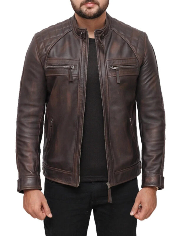David-Quilted-Shoulder-Distressed-Leather-Jacket-For-Sale