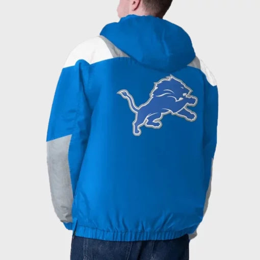Detroit Lions Team Half Zip Pullover Hoodie