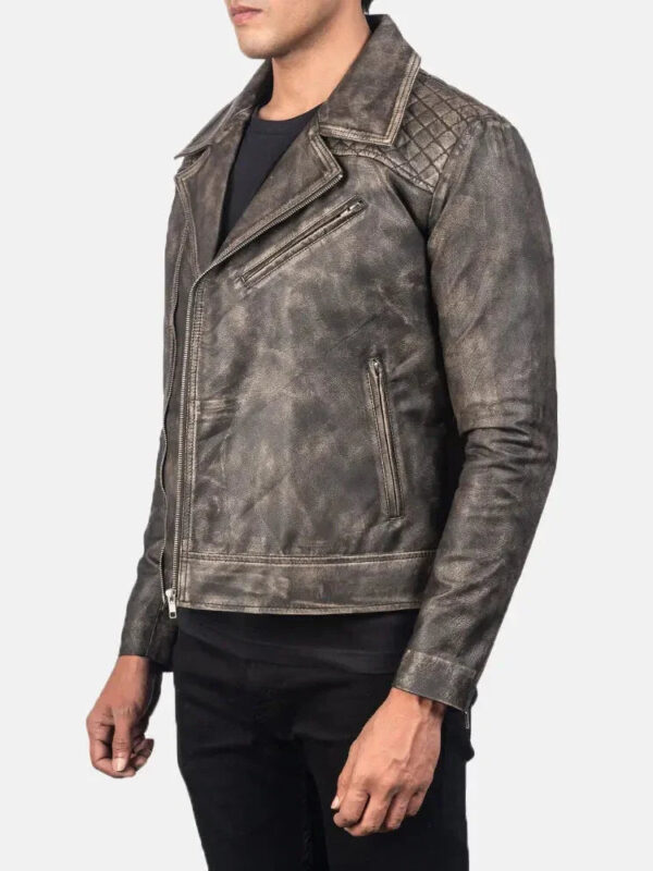 Distressed Brown Cowhide Zip Lining Jacket Buy