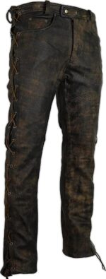 Distressed_Leather_Side_Laced_Up_Bikers_Waxed_Pants_Sale