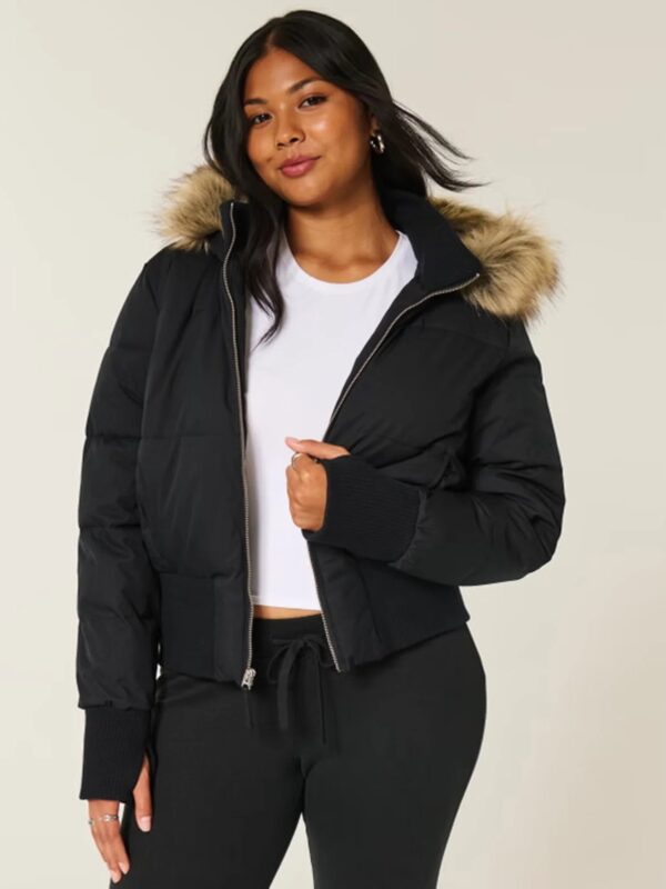 Faux-Fur-Trim-Puffer-Bomber-Jacket