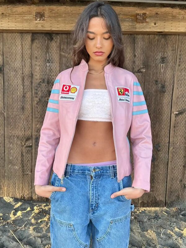 Ferrari-Pink-Leather-Jacket