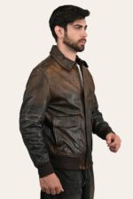 Frye Leather Jacket Brown