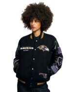 Golf-Wang-2025-Baltimore-Ravens-Letterman-Jacket-For-Women