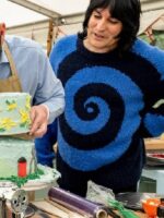 Great-British-Bake-Off-Noel-Fielding-BlueBlack-Twister-Knit-Sweater