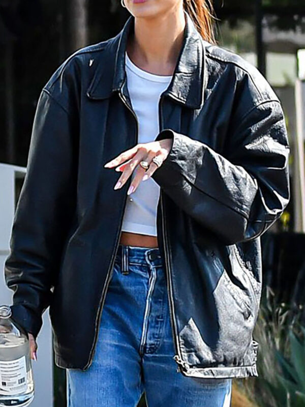 Hailey Bieber Plus Size Leather Jacket Zing Apparel
