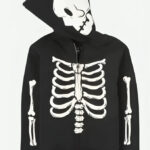 Black Skeleton Halloween Hoodie