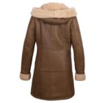 brown Sheepskin Leather Shearling Jacket For Women Zing Apparel