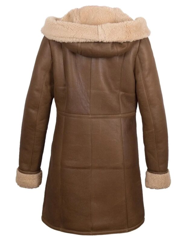 brown Sheepskin Leather Shearling Jacket For Women Zing Apparel