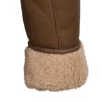 brown Sheepskin Leather Shearling Jacket For Women Zing Apparel