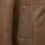 brown Sheepskin Leather Shearling Jacket For Women Zing Apparel