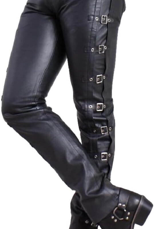 Handmade_Black_Leather_Pants_with_Side_Buckles