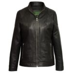 Black Hooded Jacket, Sheep Skin Jacket Zing Apparel