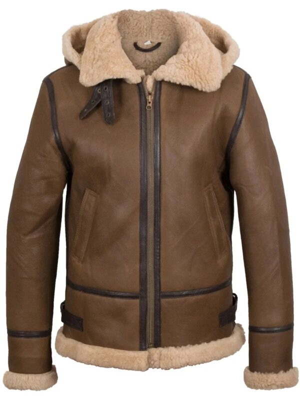 Holly Ladies Shearling Jacket Women With Hood