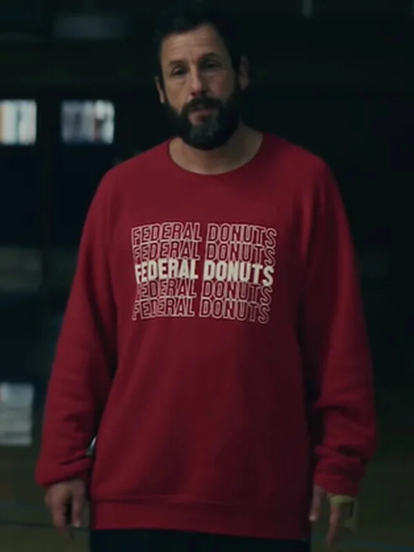 Hustle-2022-Adam-Sandler-Red-Sweatshirt