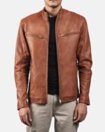 Ionic Brown Leather Jacket