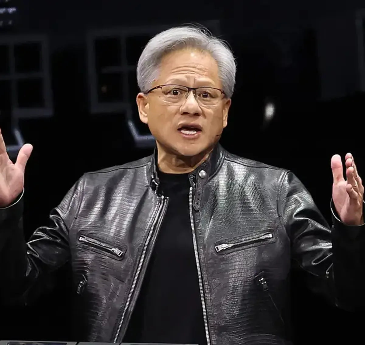 Jensen_Huang_Leather_Jacket Jensen Huang Leather Jacket - Image 1