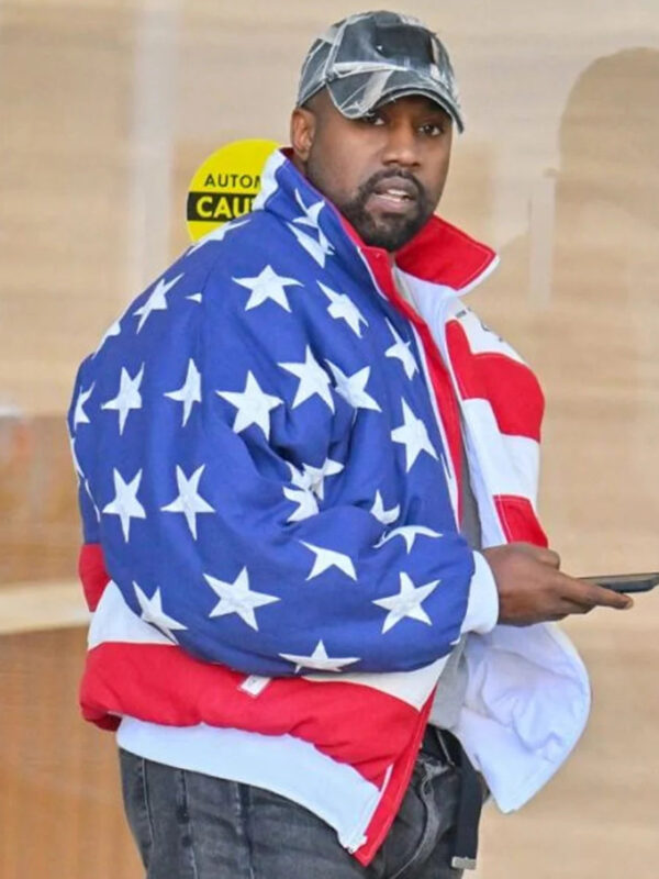 Kanye-West-USA-American-Flag-Printed-Puffer-Bomber-Jacket