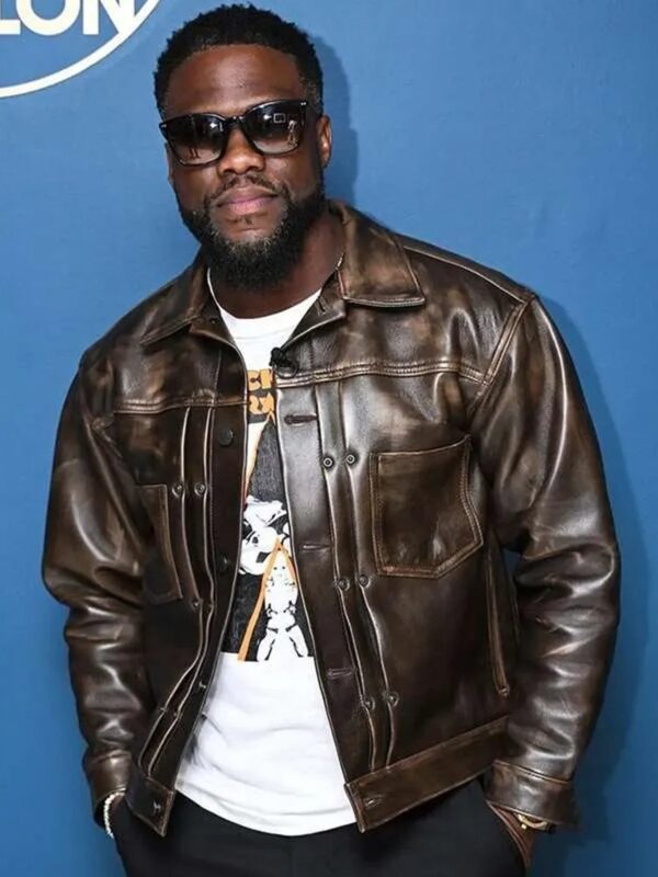 Kevin Hart Fight Night The Million Dollar Heist Movie Premiere Leather Jacket