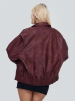 LIONESS-Kenny-Bomber-Burgundy-Jacket-Back