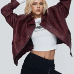 LIONESS-Kenny-Bomber-Jacket-Burgundy