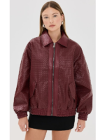 LIONESS-Kenny-Bomber-Leather-Jacket-Burgundy
